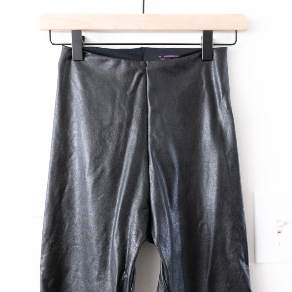Commando Faux Leather High-Rise Full Length Black Leggings Women's Size Medium - Picture 5 of 10